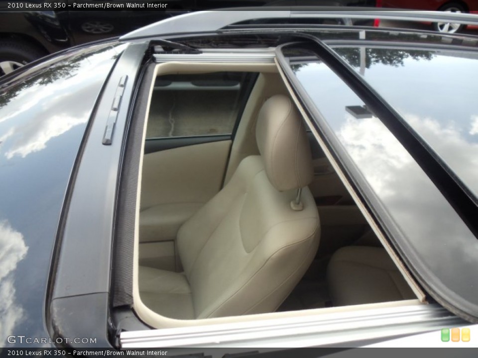 Parchment/Brown Walnut Interior Sunroof for the 2010 Lexus RX 350 #49960583