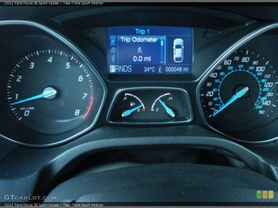 Two-Tone Sport Interior Gauges for the 2012 Ford Focus SE Sport Sedan #49960714