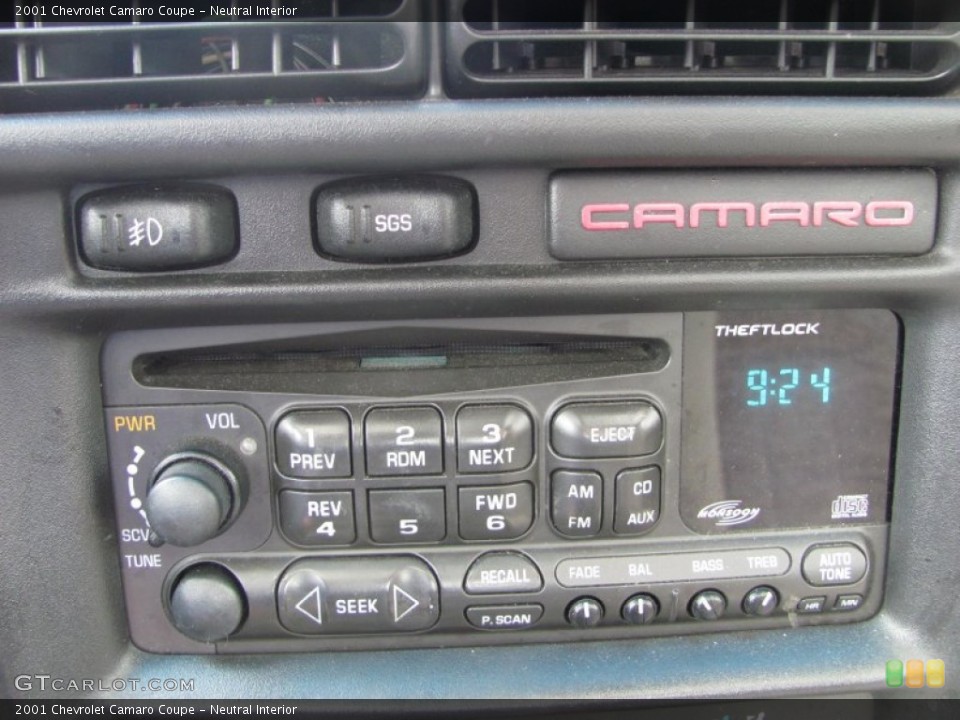 Neutral Interior Controls for the 2001 Chevrolet Camaro Coupe #49962347