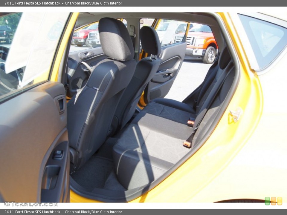 Charcoal Black/Blue Cloth Interior Photo for the 2011 Ford Fiesta SES Hatchback #49968324