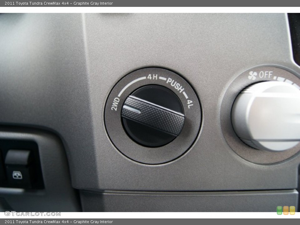 Graphite Gray Interior Controls for the 2011 Toyota Tundra CrewMax 4x4 #49969203