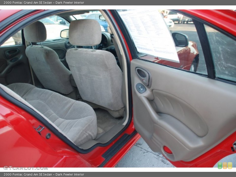 Dark Pewter Interior Photo for the 2000 Pontiac Grand Am SE Sedan #49971630