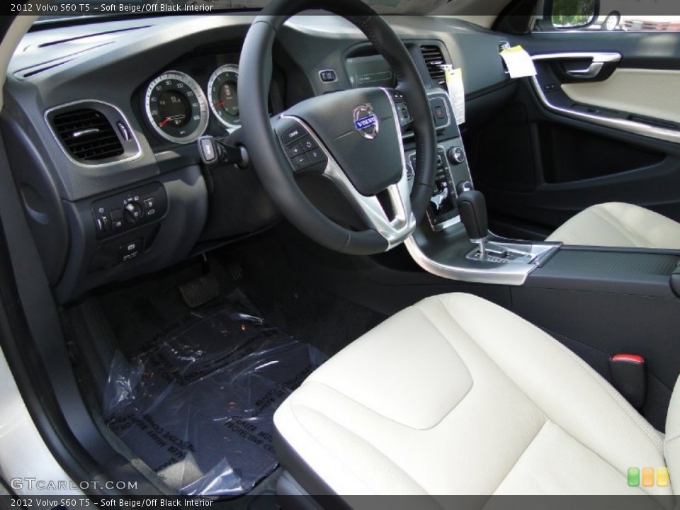 Soft Beige/Off Black Interior Photo for the 2012 Volvo S60 T5 #49973811