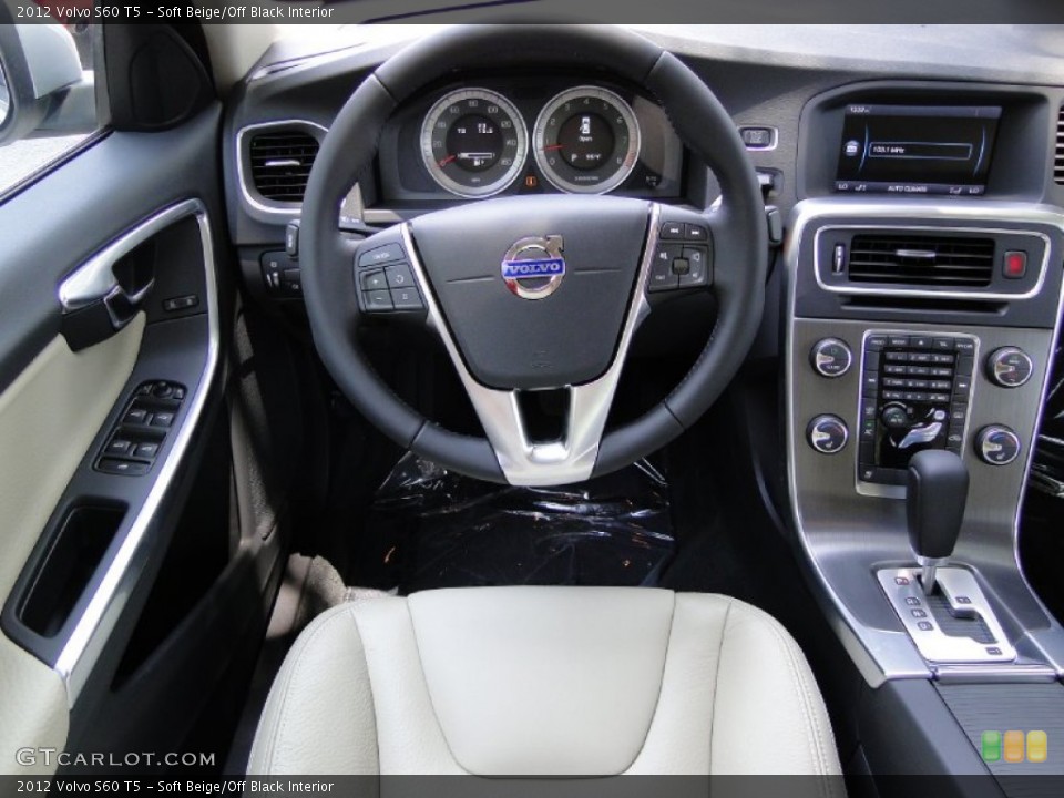 Soft Beige/Off Black Interior Steering Wheel for the 2012 Volvo S60 T5 #49973823