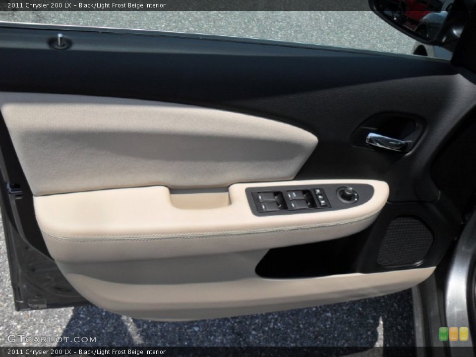 Black/Light Frost Beige Interior Door Panel for the 2011 Chrysler 200 LX #49974315