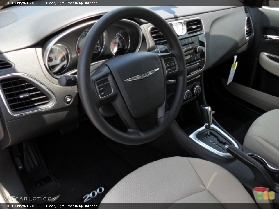 Black/Light Frost Beige Interior Photo for the 2011 Chrysler 200 LX #49974537