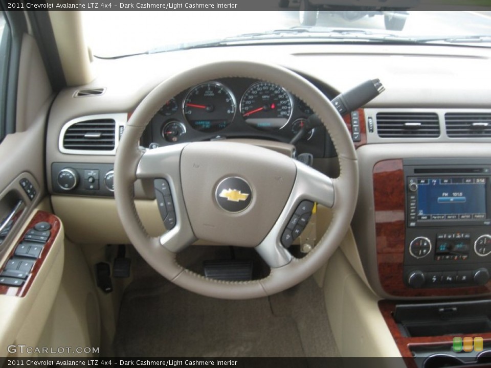 Dark Cashmere/Light Cashmere Interior Steering Wheel for the 2011 Chevrolet Avalanche LTZ 4x4 #49974969