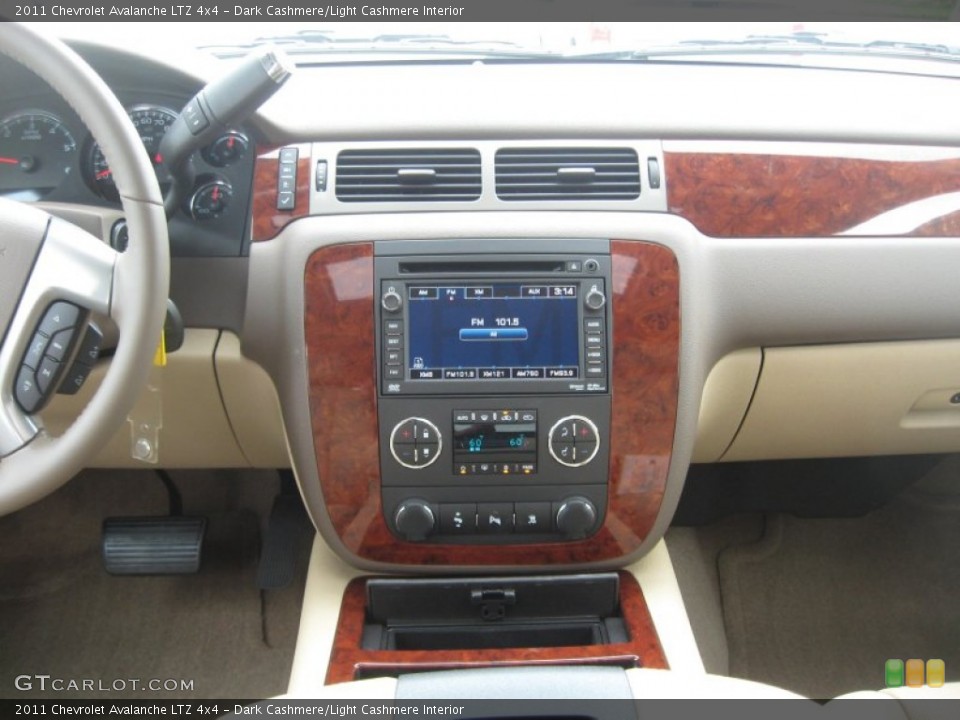 Dark Cashmere/Light Cashmere Interior Controls for the 2011 Chevrolet Avalanche LTZ 4x4 #49974984