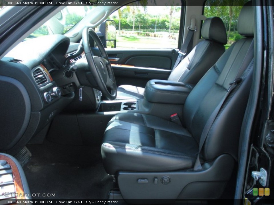 Ebony Interior Photo for the 2008 GMC Sierra 3500HD SLT Crew Cab 4x4 Dually #49976310