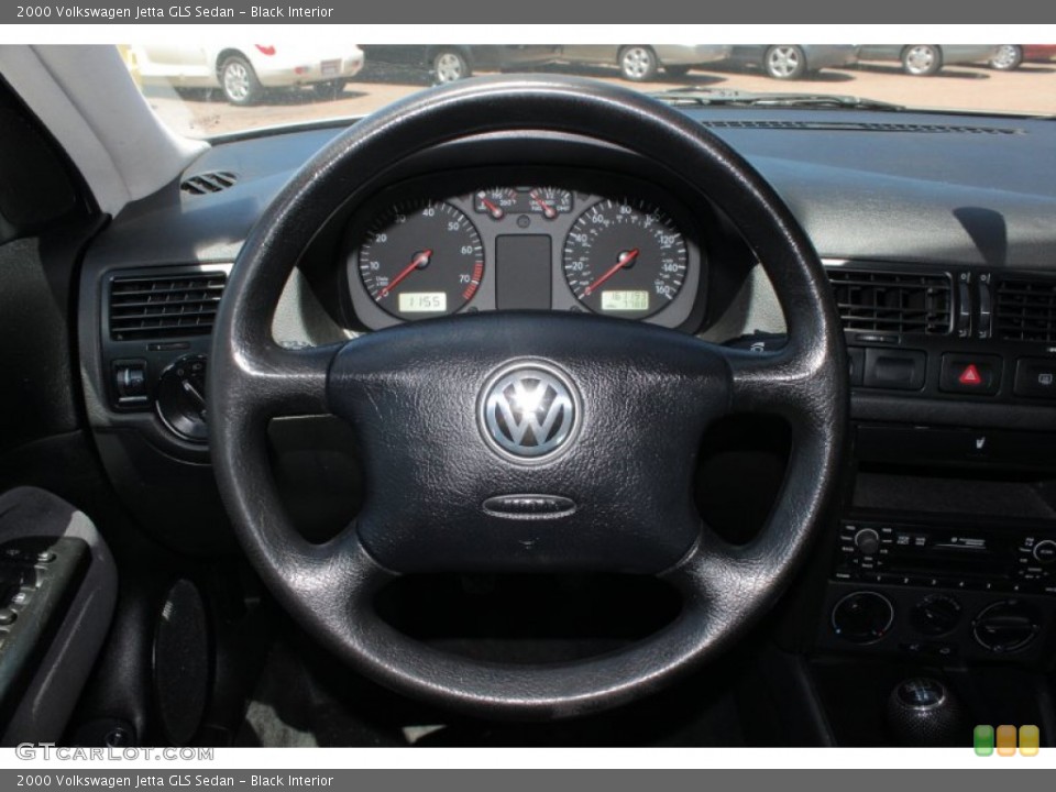 Black Interior Steering Wheel for the 2000 Volkswagen Jetta GLS Sedan #49976331