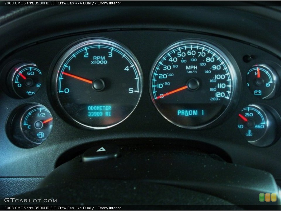 Ebony Interior Gauges for the 2008 GMC Sierra 3500HD SLT Crew Cab 4x4 Dually #49976445
