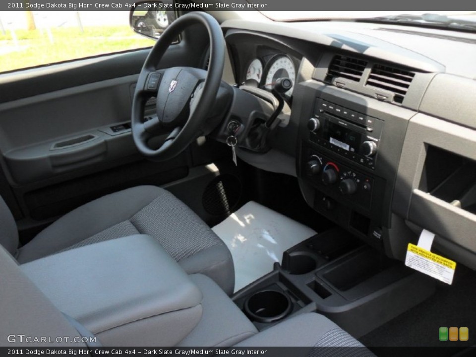 Dark Slate Gray/Medium Slate Gray Interior Photo for the 2011 Dodge Dakota Big Horn Crew Cab 4x4 #49976757