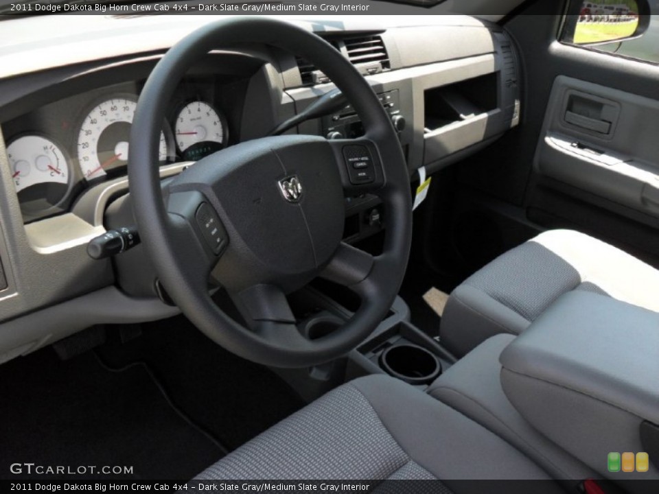 Dark Slate Gray/Medium Slate Gray Interior Photo for the 2011 Dodge Dakota Big Horn Crew Cab 4x4 #49976847