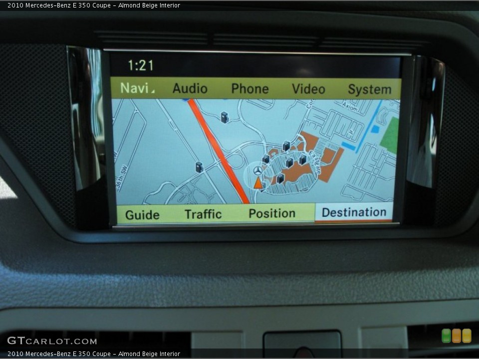 Almond Beige Interior Navigation for the 2010 Mercedes-Benz E 350 Coupe #49978095