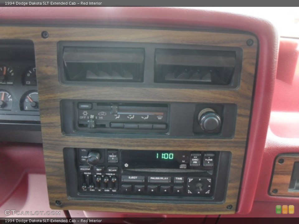Red Interior Controls for the 1994 Dodge Dakota SLT Extended Cab #49979470