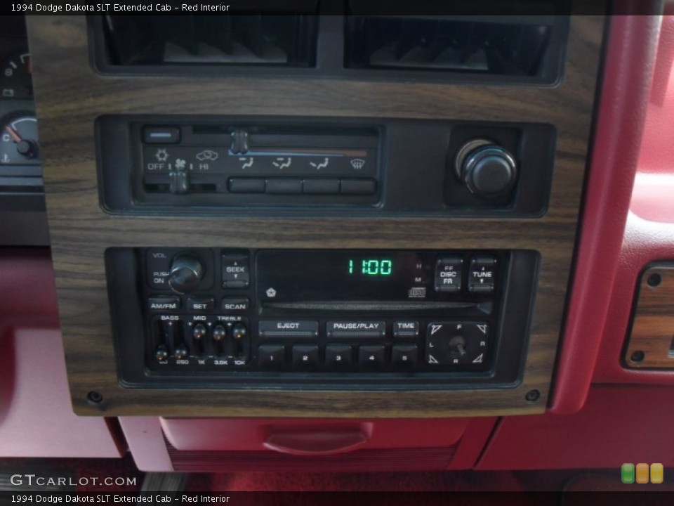 Red Interior Controls for the 1994 Dodge Dakota SLT Extended Cab #49979487