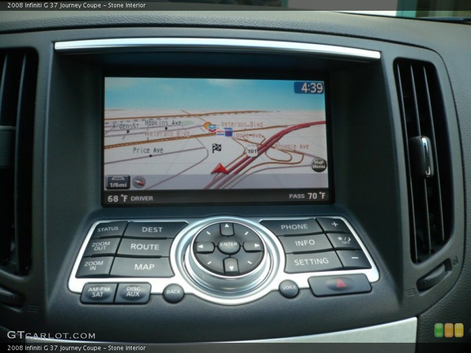Stone Interior Navigation for the 2008 Infiniti G 37 Journey Coupe #49979496