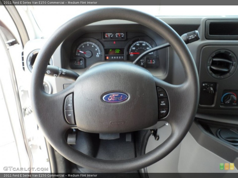 Medium Flint Interior Steering Wheel for the 2011 Ford E Series Van E150 Commercial #49979550