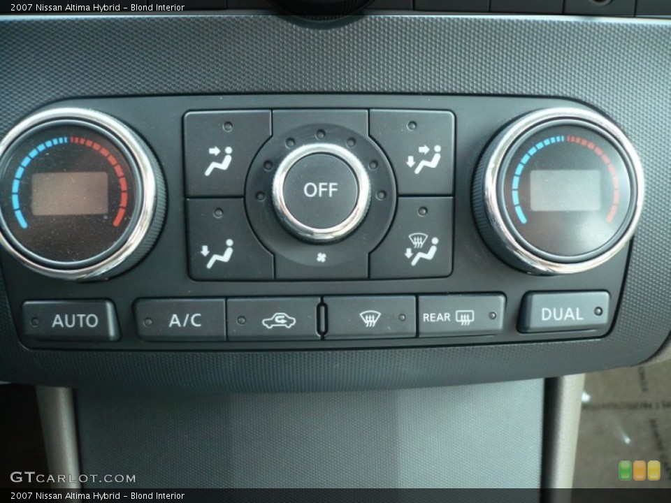 Blond Interior Controls for the 2007 Nissan Altima Hybrid #49980237