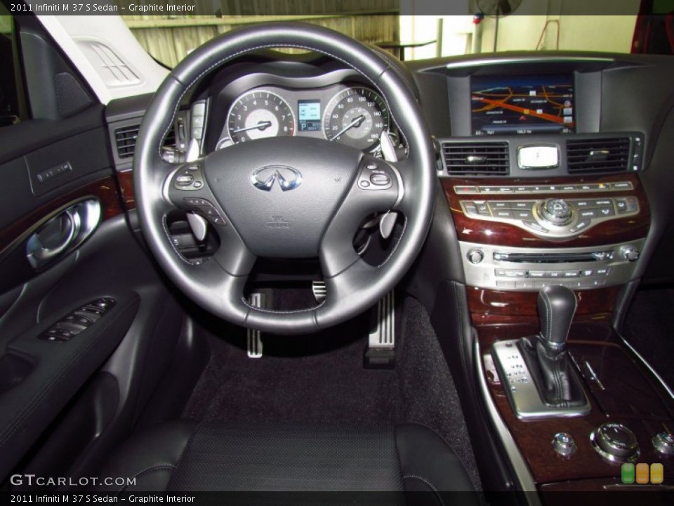 Graphite Interior Steering Wheel for the 2011 Infiniti M 37 S Sedan #49982010