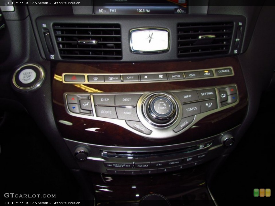 Graphite Interior Controls for the 2011 Infiniti M 37 S Sedan #49982049