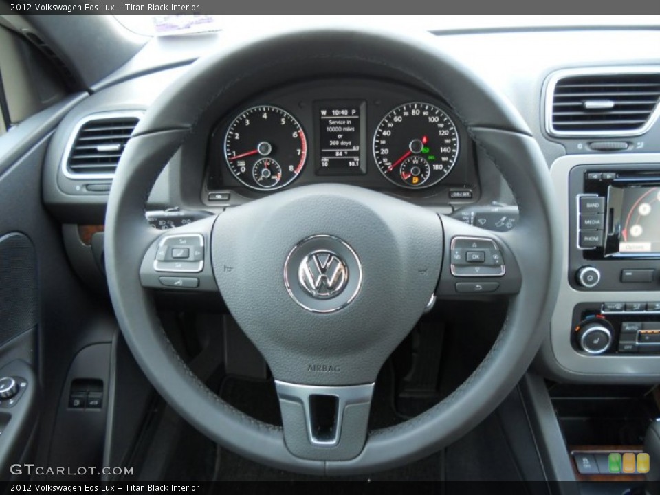 Titan Black Interior Steering Wheel for the 2012 Volkswagen Eos Lux #49984155