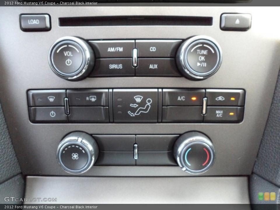 Charcoal Black Interior Controls for the 2012 Ford Mustang V6 Coupe #49984290