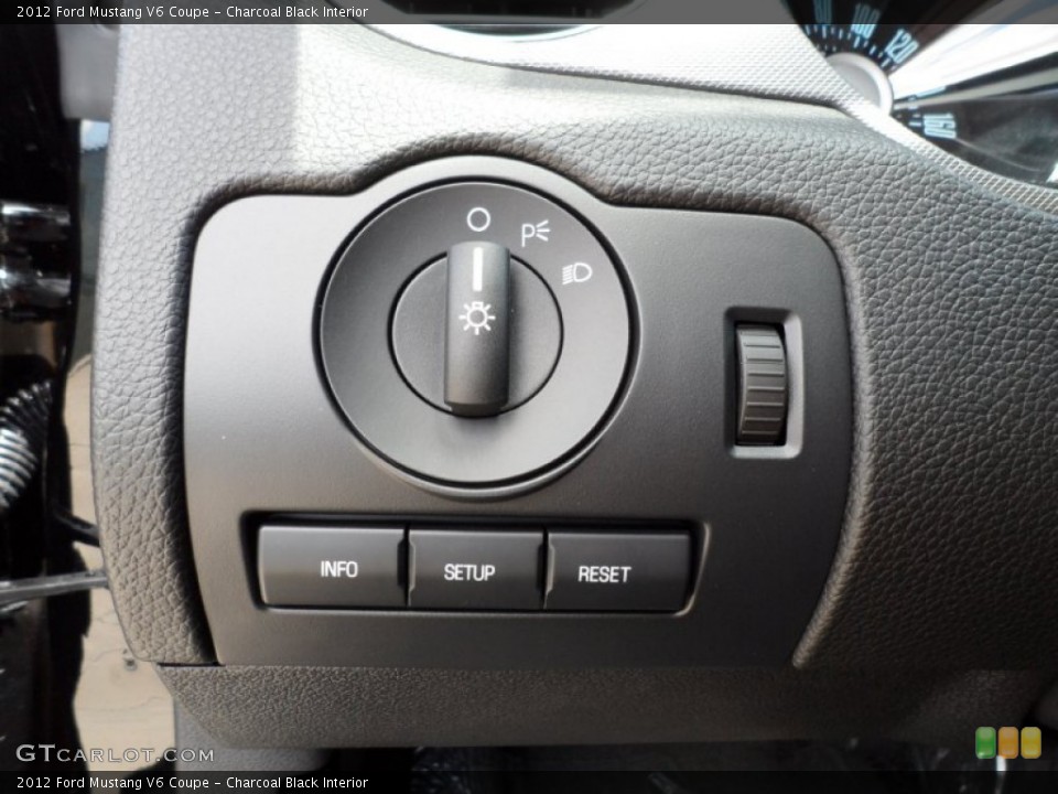 Charcoal Black Interior Controls for the 2012 Ford Mustang V6 Coupe #49985880