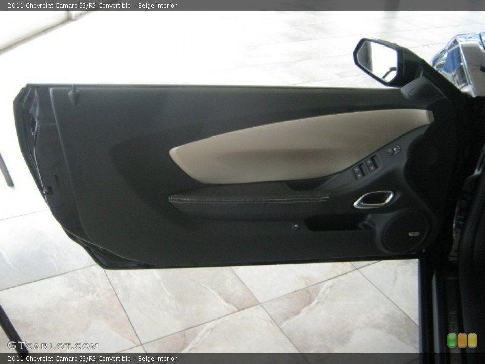 Beige Interior Door Panel for the 2011 Chevrolet Camaro SS/RS Convertible #49986786