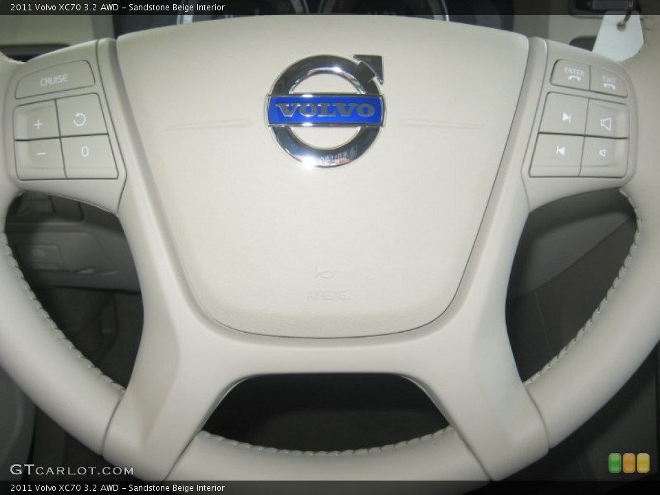 Sandstone Beige Interior Steering Wheel for the 2011 Volvo XC70 3.2 AWD #49994164