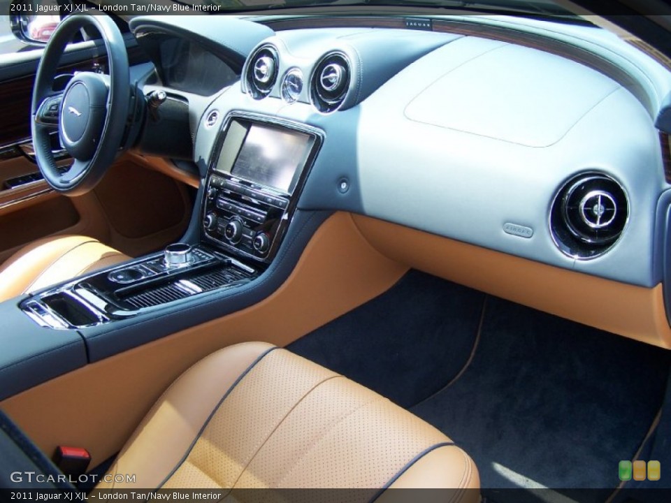 London Tan/Navy Blue Interior Dashboard for the 2011 Jaguar XJ XJL #49994959