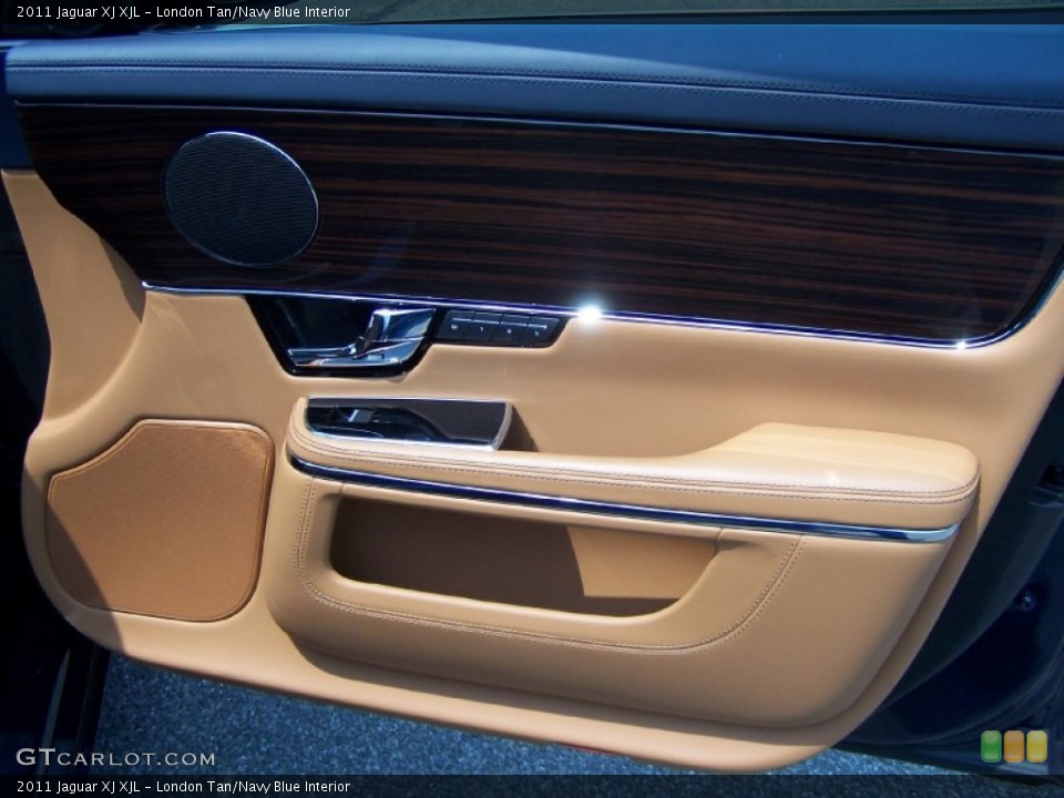 London Tan/Navy Blue Interior Door Panel for the 2011 Jaguar XJ XJL #49994974
