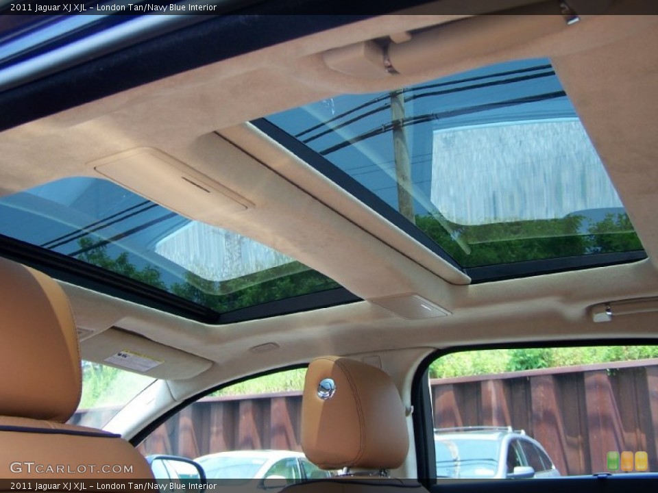London Tan/Navy Blue Interior Sunroof for the 2011 Jaguar XJ XJL #49995322