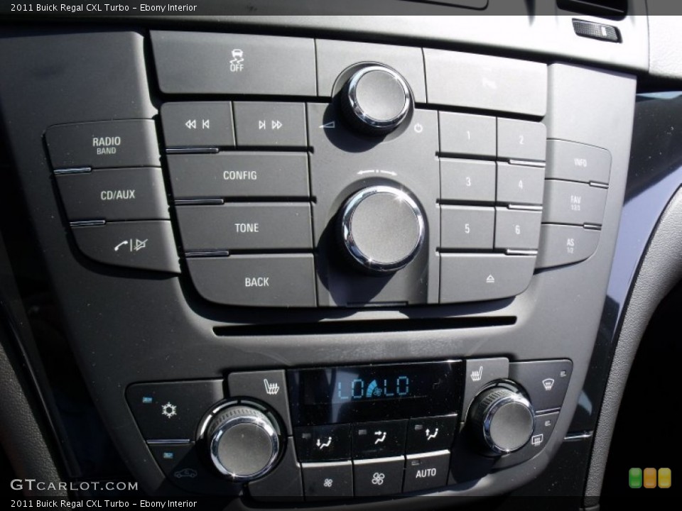 Ebony Interior Controls for the 2011 Buick Regal CXL Turbo #49996135