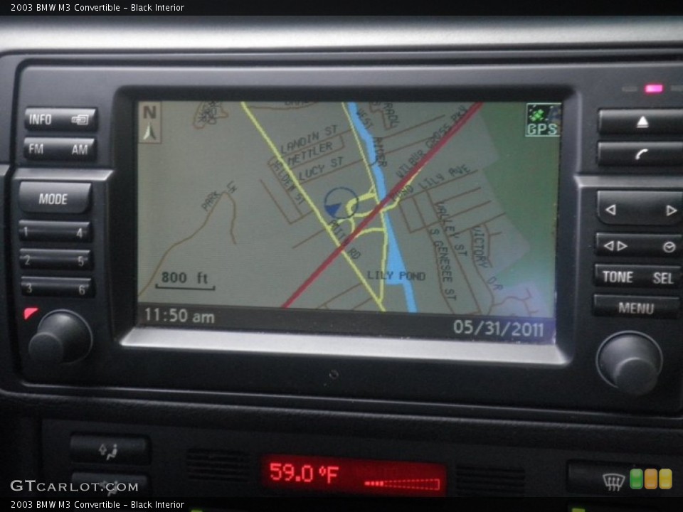 Black Interior Navigation for the 2003 BMW M3 Convertible #49997263