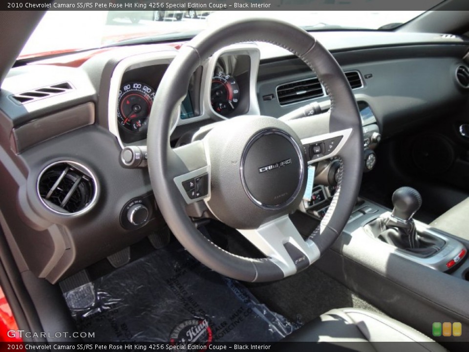 Black Interior Steering Wheel for the 2010 Chevrolet Camaro SS/RS Pete Rose Hit King 4256 Special Edition Coupe #49998502