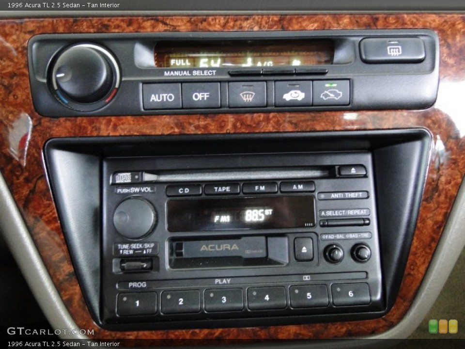 Tan Interior Controls for the 1996 Acura TL 2.5 Sedan #49999747