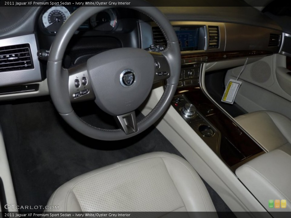 Ivory White/Oyster Grey Interior Photo for the 2011 Jaguar XF Premium Sport Sedan #50000038