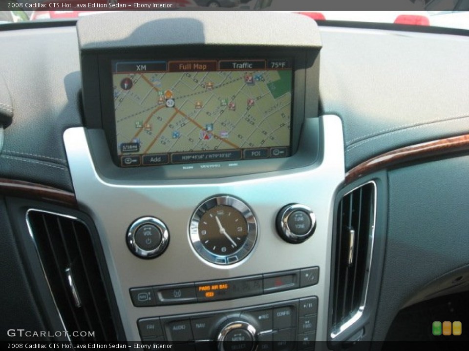 Ebony Interior Navigation for the 2008 Cadillac CTS Hot Lava Edition Sedan #50002087