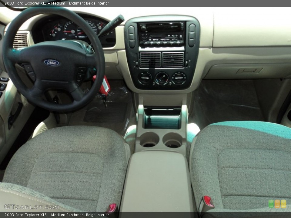 Medium Parchment Beige Interior Dashboard for the 2003 Ford Explorer XLS #50002441