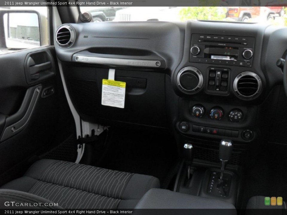 Black Interior Controls for the 2011 Jeep Wrangler Unlimited Sport 4x4 Right Hand Drive #50002459