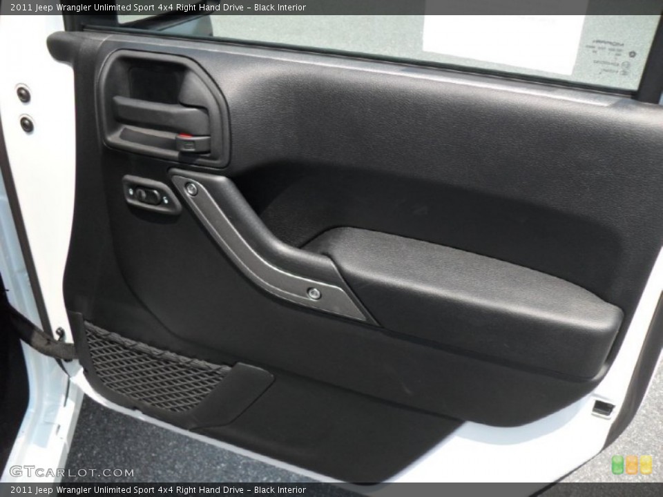 Black Interior Door Panel for the 2011 Jeep Wrangler Unlimited Sport 4x4 Right Hand Drive #50002501