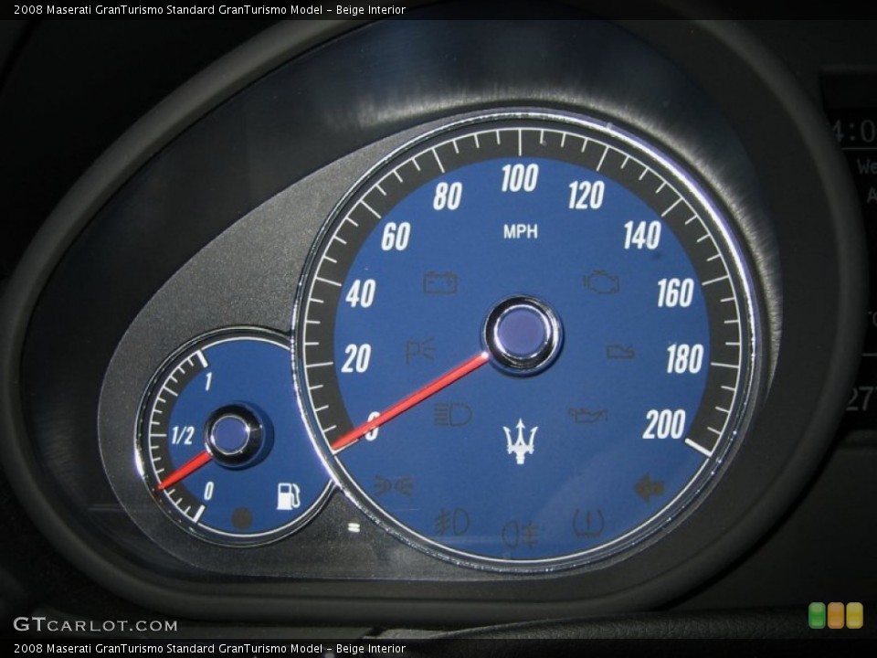 Beige Interior Gauges for the 2008 Maserati GranTurismo  #50002987