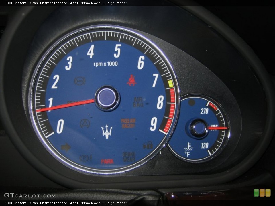 Beige Interior Gauges for the 2008 Maserati GranTurismo  #50003011