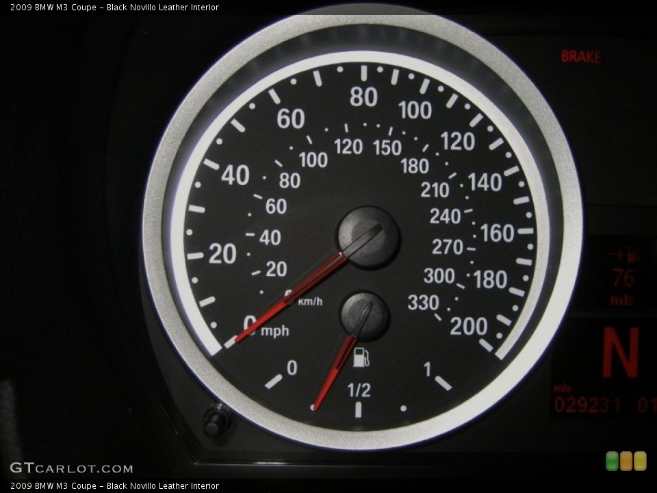 Black Novillo Leather Interior Gauges for the 2009 BMW M3 Coupe #50003617