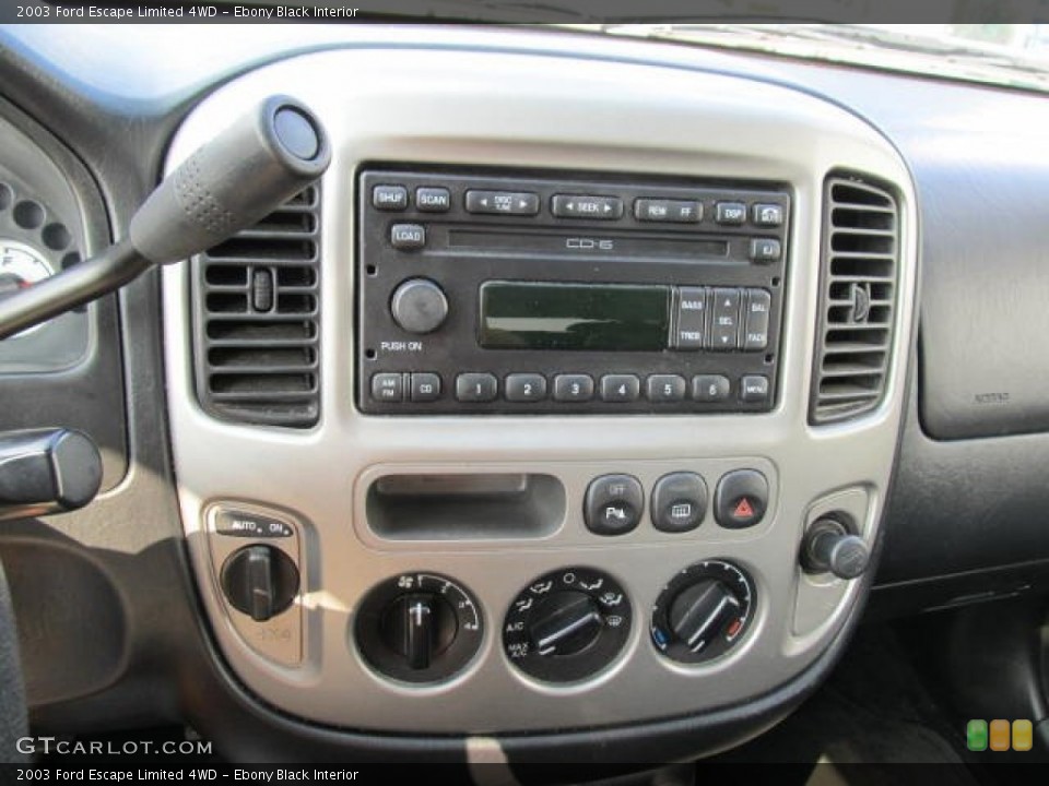 Ebony Black Interior Controls for the 2003 Ford Escape Limited 4WD #50005474