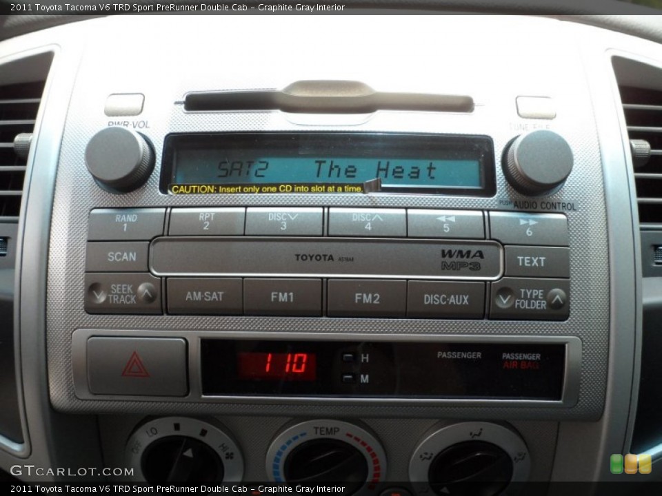 Graphite Gray Interior Controls for the 2011 Toyota Tacoma V6 TRD Sport PreRunner Double Cab #50007532