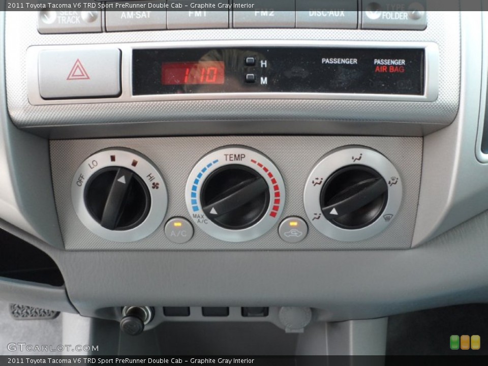 Graphite Gray Interior Controls for the 2011 Toyota Tacoma V6 TRD Sport PreRunner Double Cab #50007547