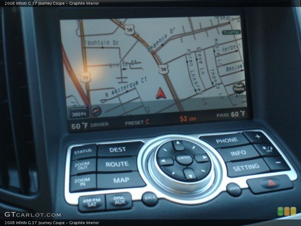 Graphite Interior Navigation for the 2008 Infiniti G 37 Journey Coupe #50009122