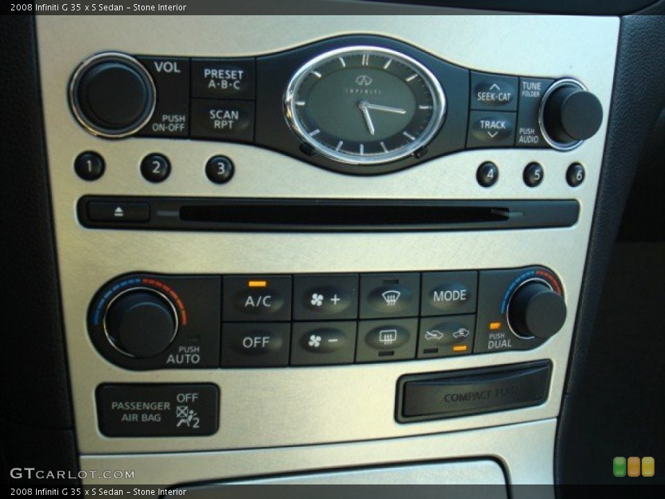 Stone Interior Controls for the 2008 Infiniti G 35 x S Sedan #50011342